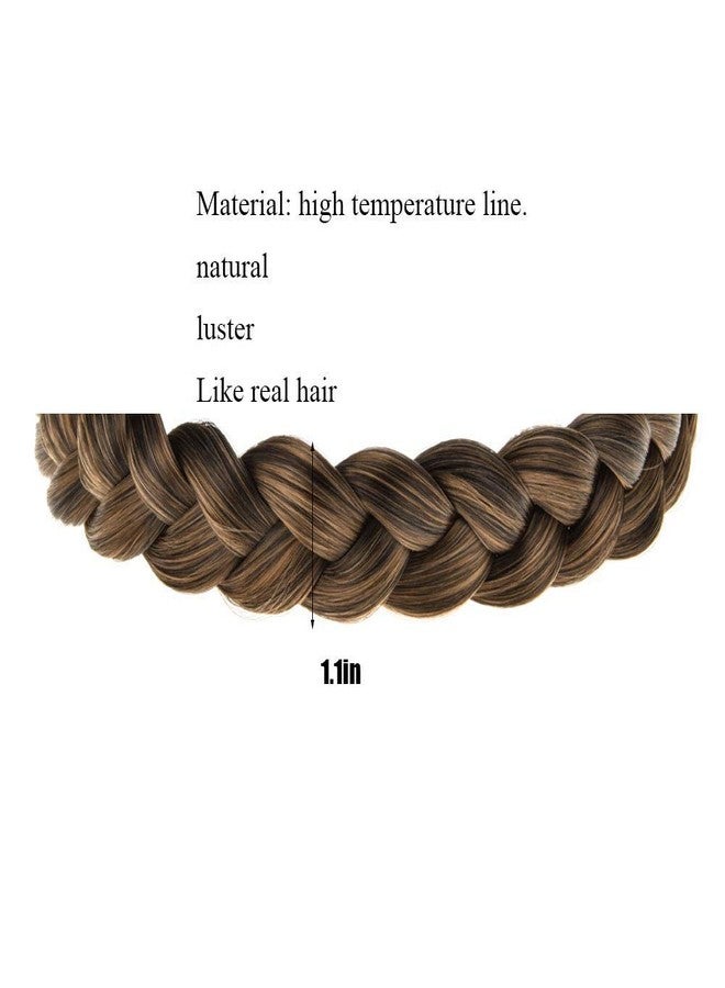 TOECWEGR Braided headband for Women 3 Strands Synthetic Braided Hair Headbands Stretch Plaited Hairs Headbands Hairpiece Fashion Hair Accessories - Image 2